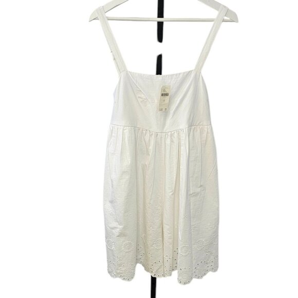 Anthropologie Maeve Sleeveless Eyelet Romper Size Small White Embroidered NWT - Picture 2 of 13